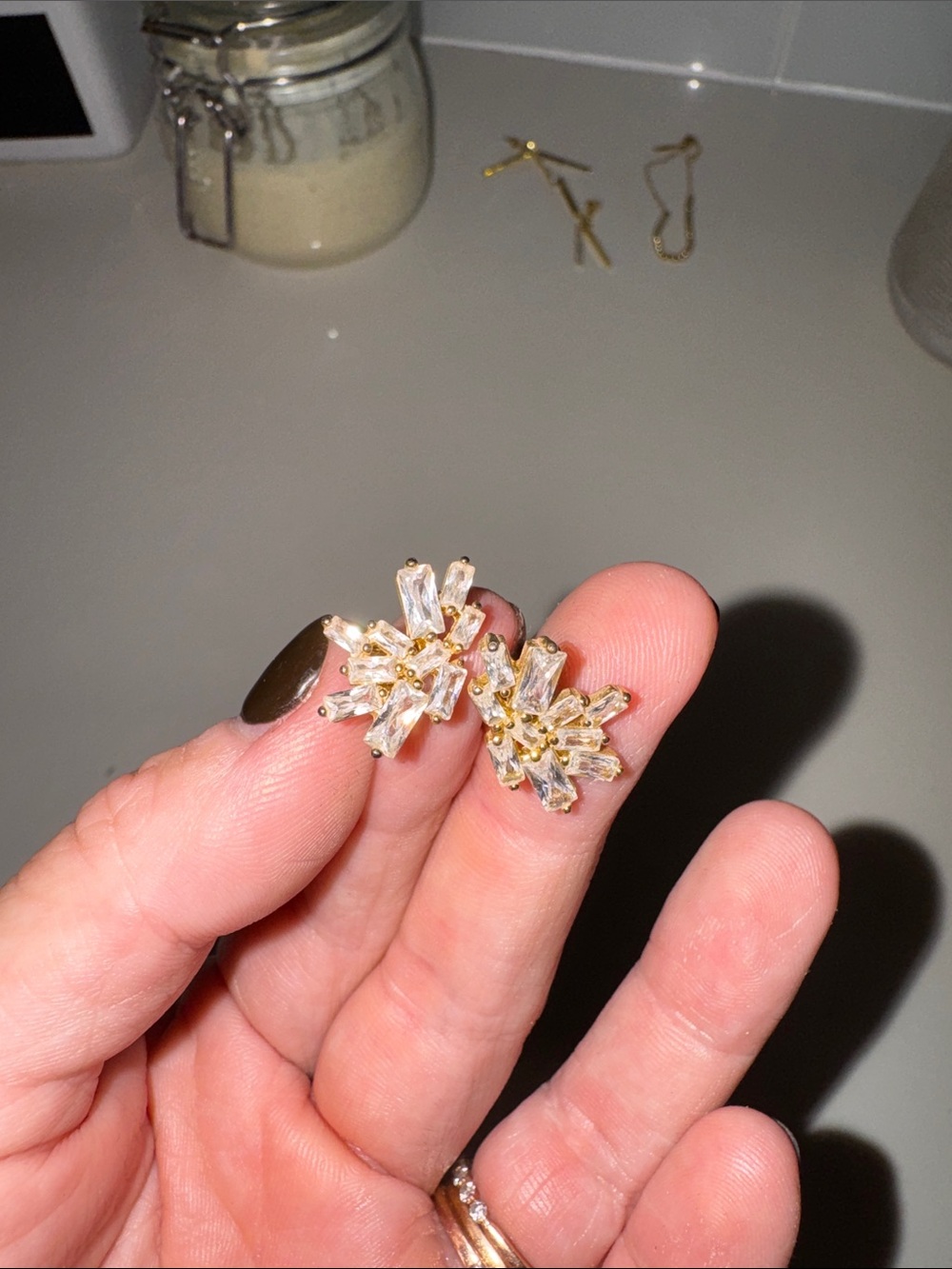 Gorjana Gold Crystal Cluster Stud Earrings
